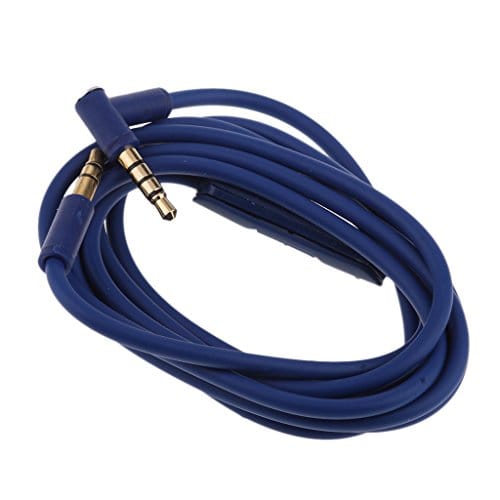 Replacement Audio Cable Cord Wire with in-line Microphone and Control for Beats by Dr Dre Headphones Solo/Studio/Pro/Detox/Wireless/Mixr/Executive/Pill Blue Replacement Audio Cable Cord Wire with in-line Microphone and Control for Beats by Dr Dre Headphones Solo/Studio/Pro/Detox/Wireless/Mixr/Executive/Pill Blue